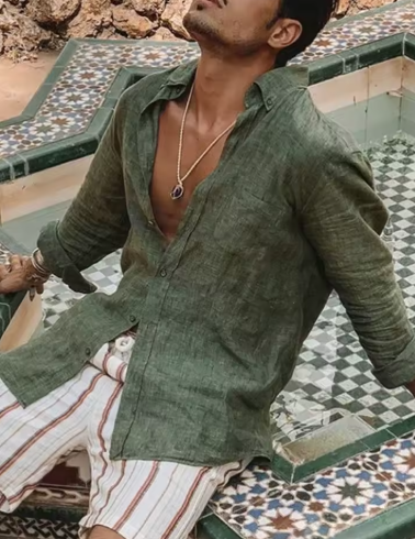CasualLuxe - Camisa manga longa.