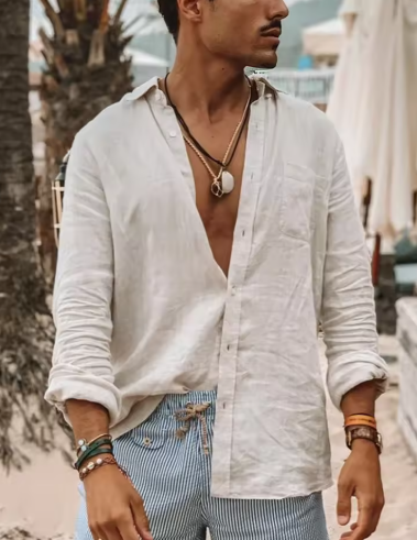 CasualLuxe - Camisa manga longa.