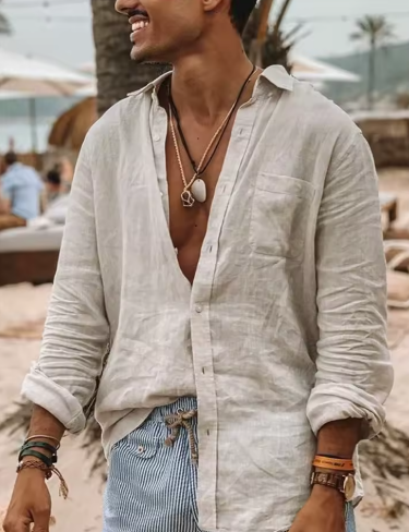 CasualLuxe - Camisa manga longa.